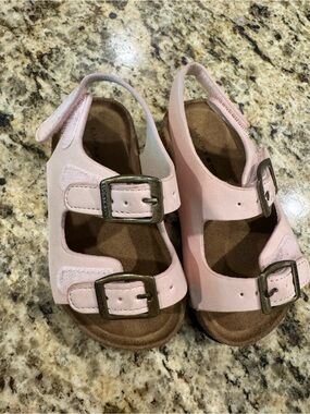 Lucky Brand Kids Light Pink Double Buckle Sandals
